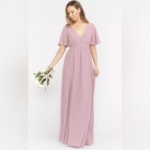 NWT Show Me Your MuMu Emily Empire Maxi Dress - Antique Rose Chiffon M